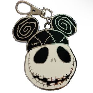 Disney Parks Jack Skellington Ear Hat Trading Pin Lanyard Medal